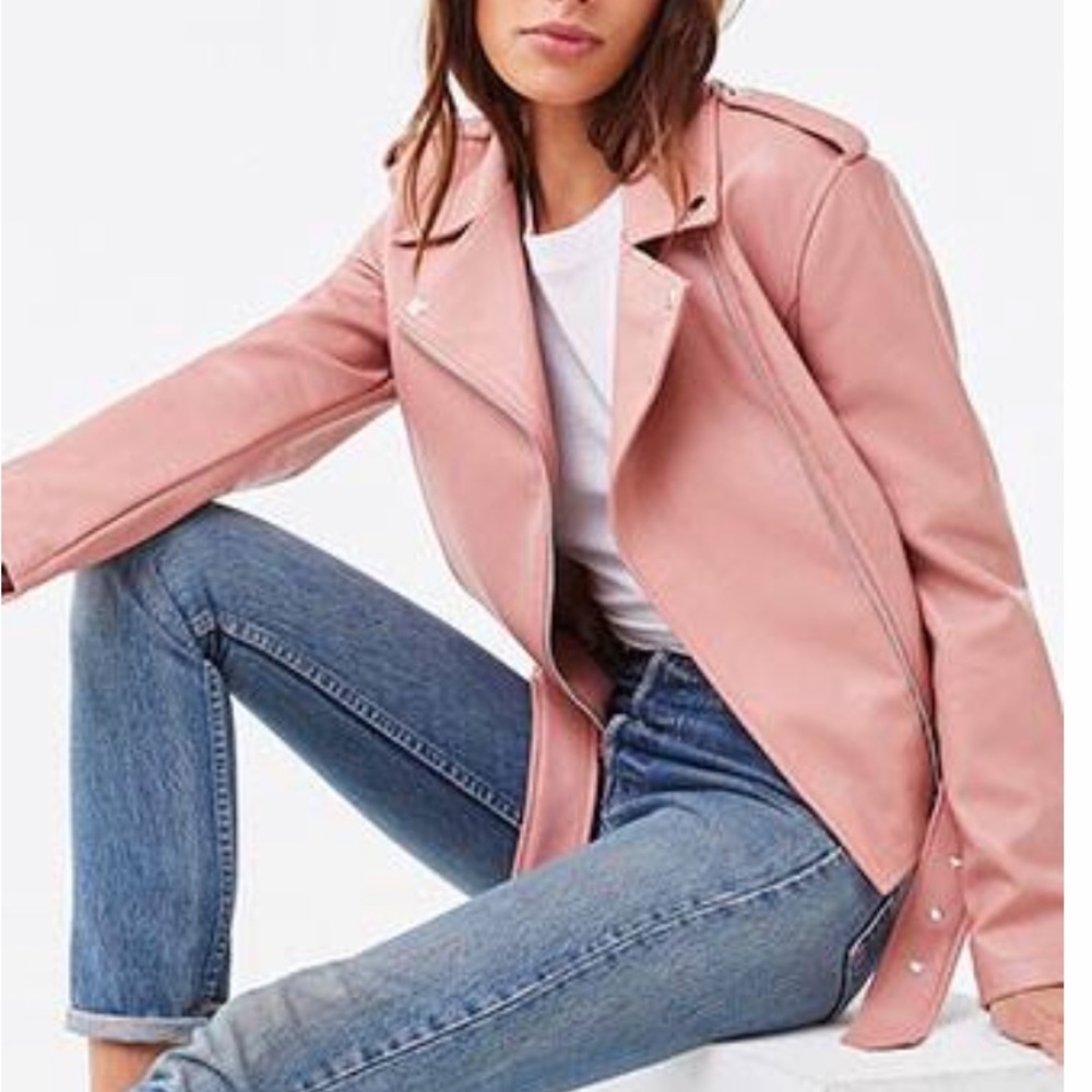 Faux Leather Moto Jacket
